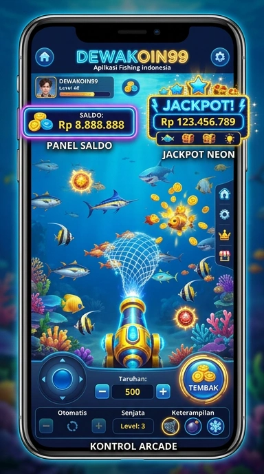 Tampilan utama aplikasi dewakoin99 dengan navigasi yang intuitif.